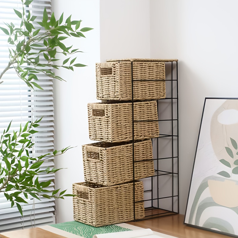 four tier storage basket shelf baskets