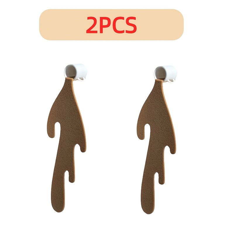 2pcs/5pcs Unique Coffee Splatter Design Bookmarks, Abs Resin Material, White, For Book Lovers And Coffee Enthusiasts