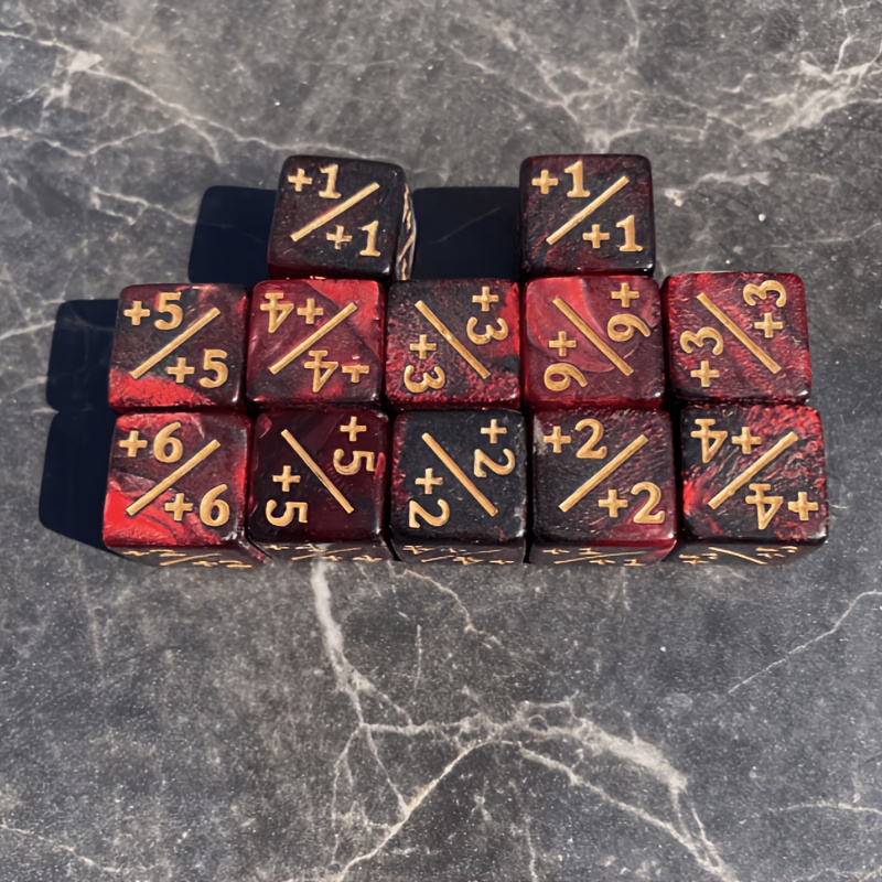 5 or 10 Dice Set with Counting Tokens for Games