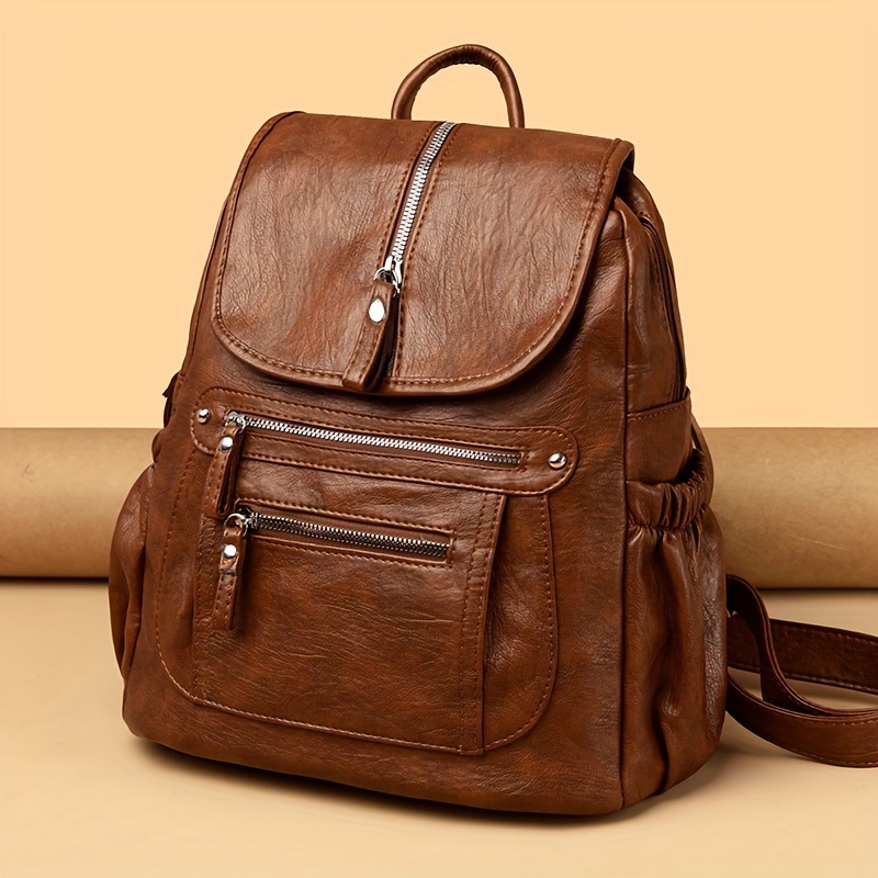 Image of Backpack Purse - Versatile , Stylish Shoulder Handbag, Spacious Travel Bag, Classic Satchel Style, Comfortable Rucksack - Designed Specifically For Fashionable Women