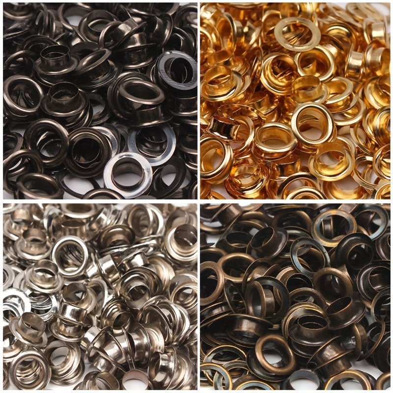 

50pcs Metal Grommet Eyelets Kit With Washers, Durable Finishes For Leather Craft, Clothing, Diy Projects Repair