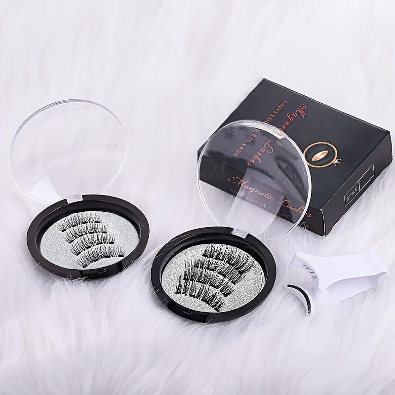 

Easy-apply Magnetic False Eyelashes Kit - Waterproof, Reusable, With C Curling, 6-8mm & 7-13mm Lengths, Magnetic Eyelashes Reusable