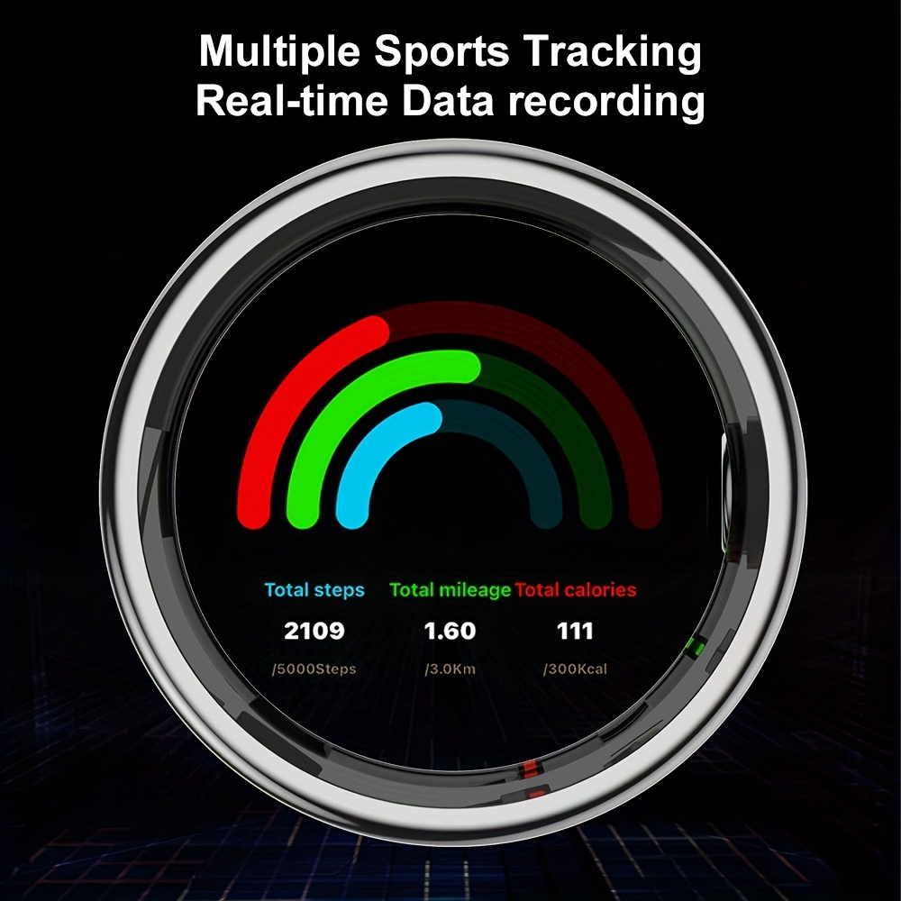 youth demon smart ring 5atm high quality wireless ring with   control lightweight design sport   for   fitness magnetic rechargeable battery sleek black with red accents great gift for tech enthusiasts Product details 4