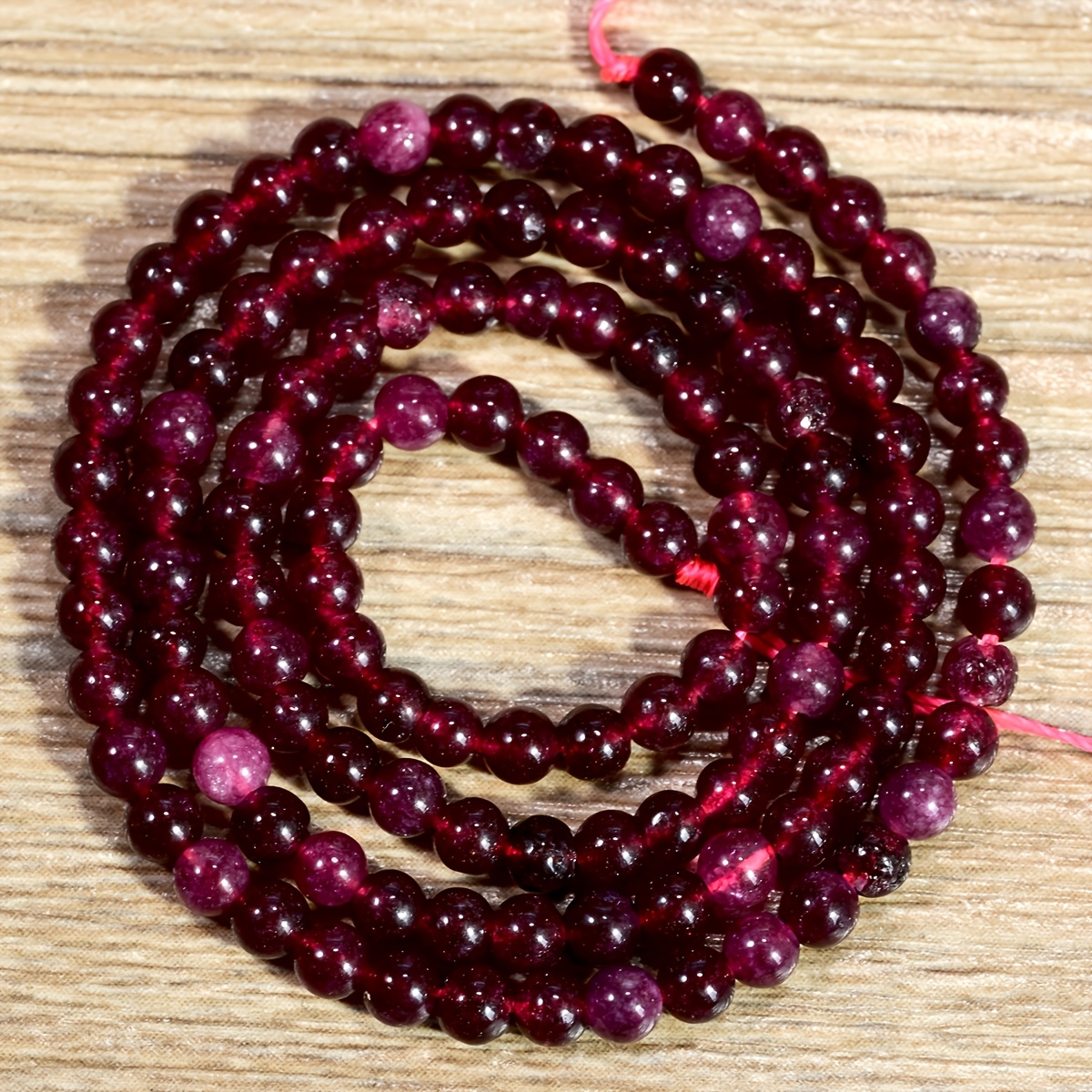 TEMU Perline Sciolte di Naturale, Perline Tonde Piccole in da 3mm per Creazione di Gioielli, Accessori Fai da Te per Gioielli da Donna: Collane,