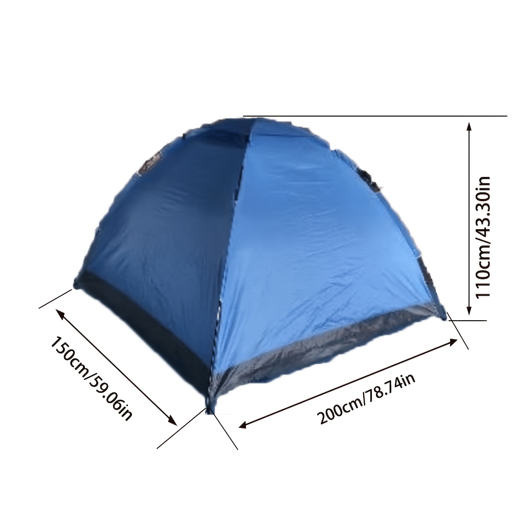 TEMU 2-person Single-layer Camping Tent | Portable Outdoor Canopy With Tent Pegs | Easy Setup For Backpacking, Hiking, Beach & Festival