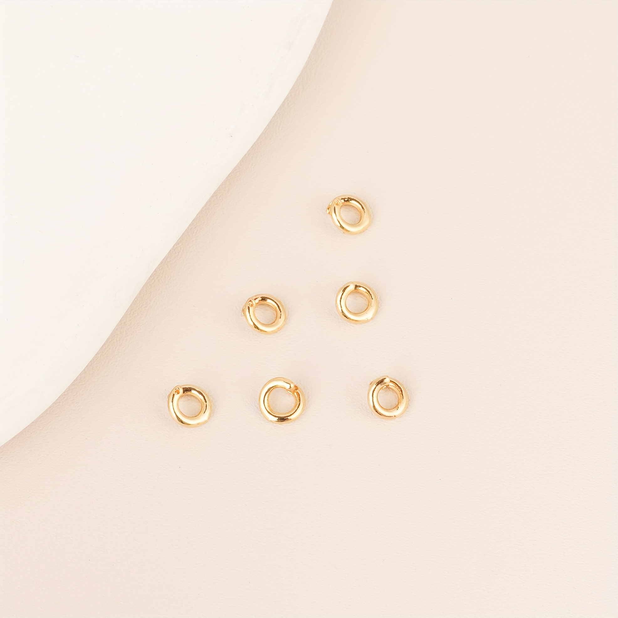 Image of 6pcs Anti-falling Hanging Ring Loops Repeatedly Open And Close Necklace Connecting Pendant Rings Strong Color Universal Opening Rings Handmade Creation Necklace Jewelry Additions