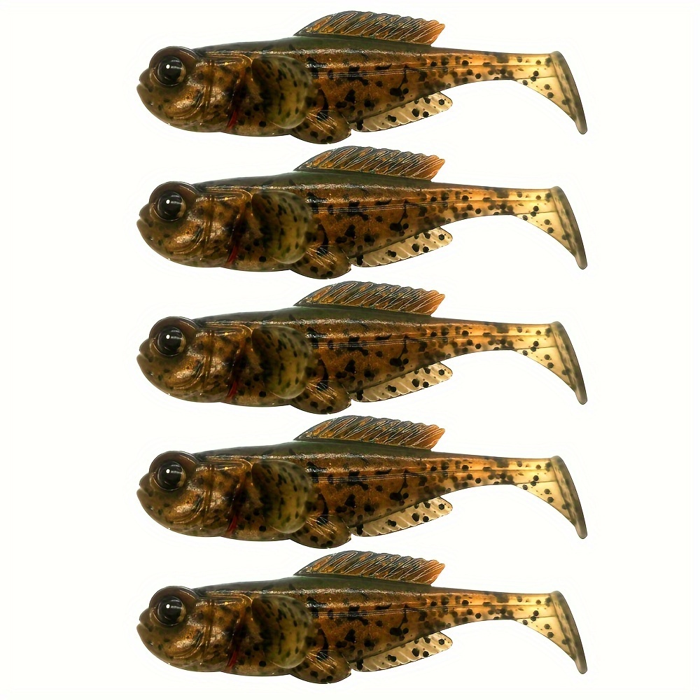 

5pcs Lifelike Soft Lures, Pvc Material, 3.15" Realistic Swimbaits With Design - , Box Included For , Fishing Accessories|natural | Fishing , Swim Baits Fishing Lures