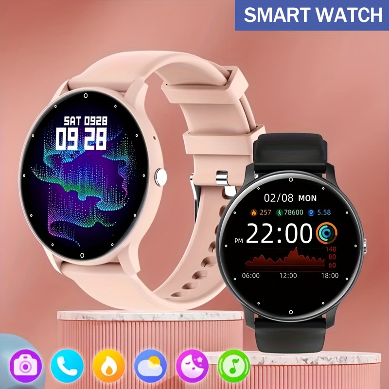 Smart Watch For Women Men 3.25cm Full Touchscreen Fitness Tracker With 100+ Sport Modes, Wireless Calling, Multifunctional Activity Tracker For IPhone And Android, Black