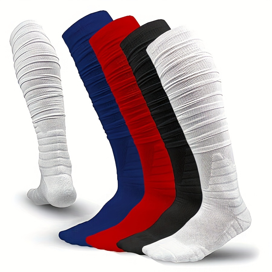 

5pairs Men Rugby Socks Over Knee High Long Football Soccer Basketball Athletic Socks