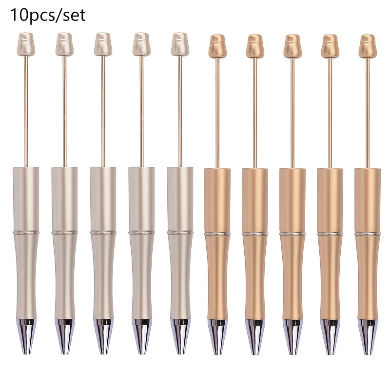 10pcs Supplies Diy Bead Pens Ballpoint Pens, Writing Tools Office Supplies, Plastic Material, Essential For Back To , A Set Of Exquisite Gift Pens