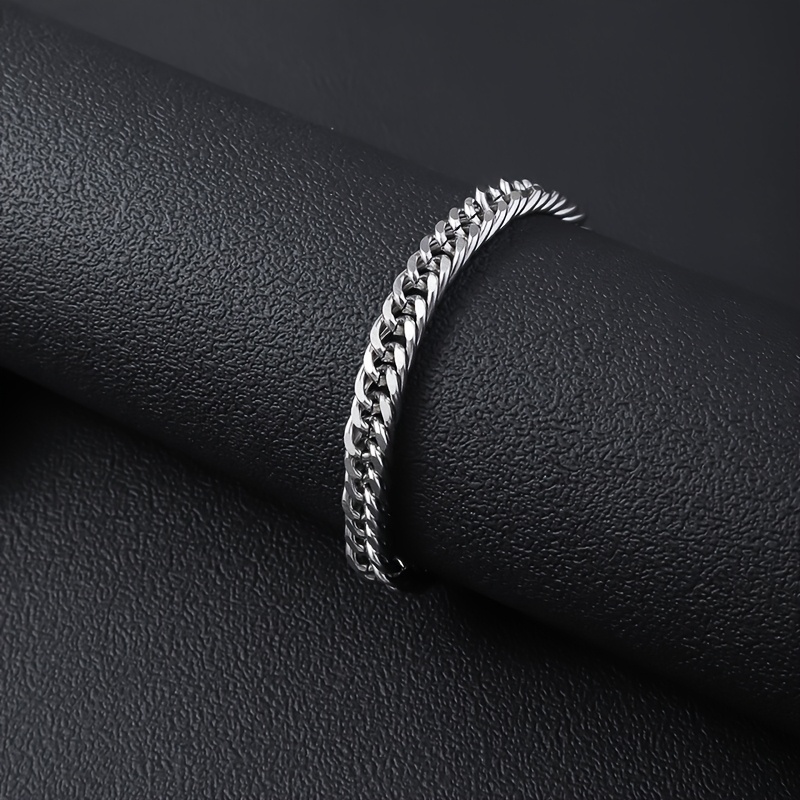 Men's Durable 304L Stainless Steel Cuba Chain Bracelet