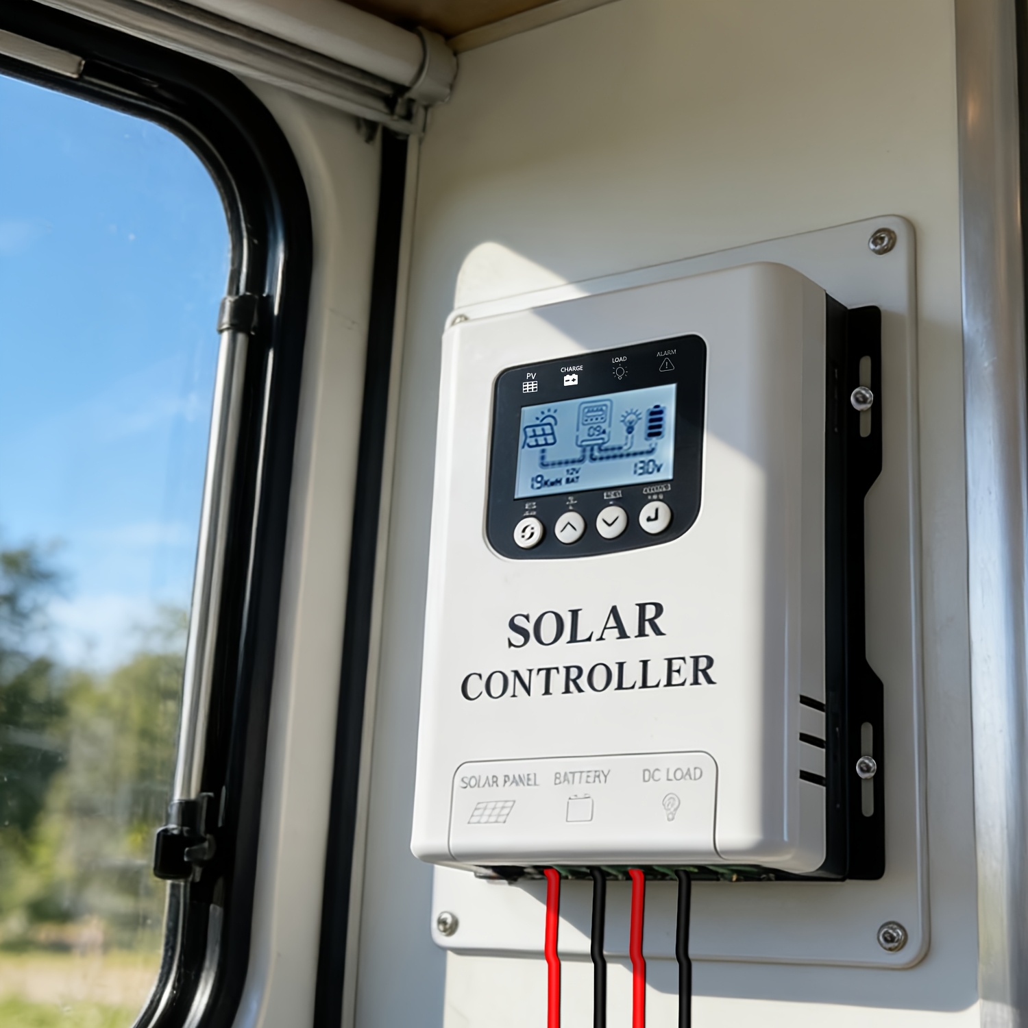 item picture heavy duty 2800w solar charge controller with lcd display regulator supports 12 24  acid lifepo4 and   lithium batteries ideal for rvs and off grid home solar  