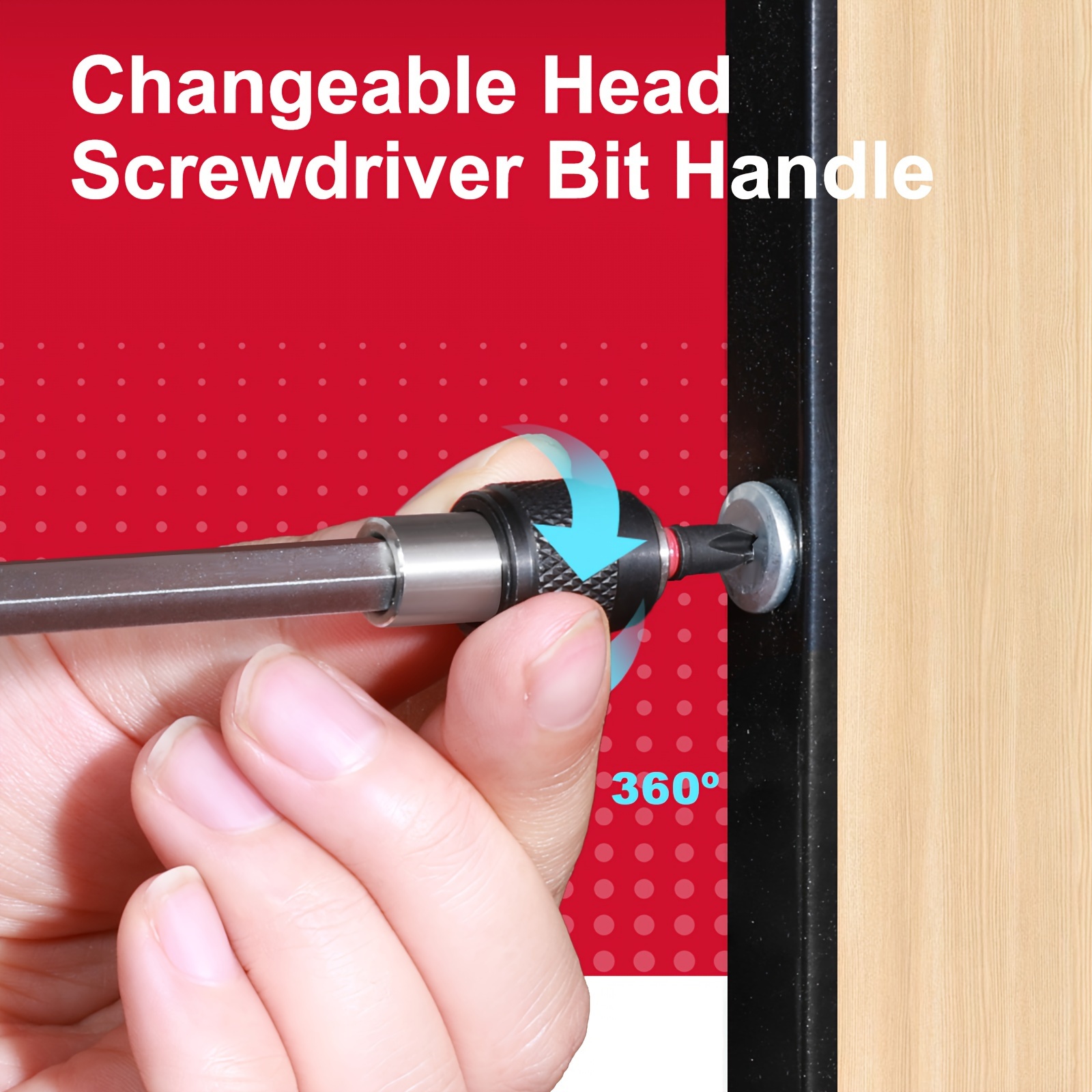   s2   4 hex shank screwdriver handle with mixed screwdriver bits set 1 3 14 18pcs durable red black white no   Product details 0