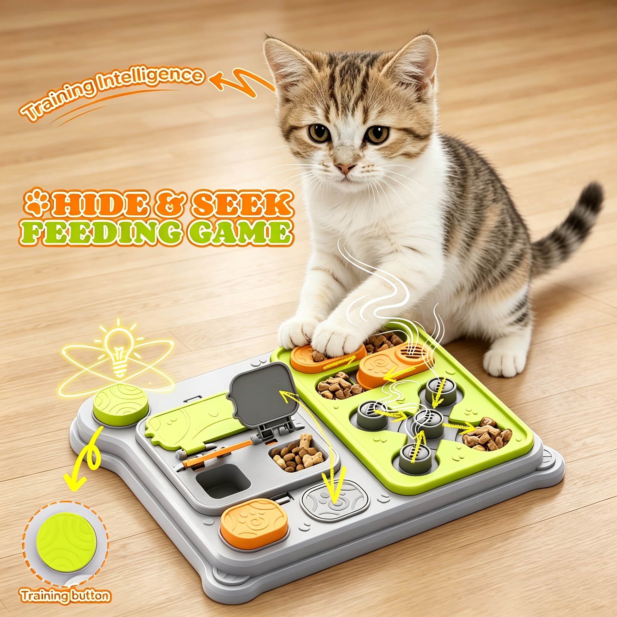 Puzzle Slow Feeder Interactive Toy Game And Brain Training Aid Dual-in-one Training And Entertainment Feeding Toy Accessory