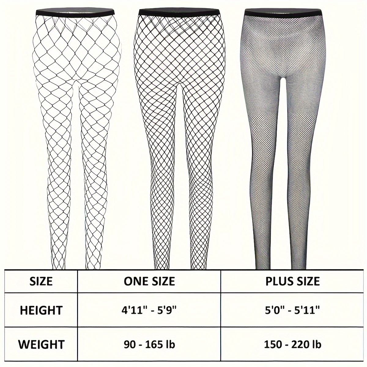 3pcs Plus Size Black Fishnet Tights - High Waist, Hollow-Out Design for Women | Stretchy & Breathable Nylon Blend Pantyhose, Transparent, Suitable for Various Occasions