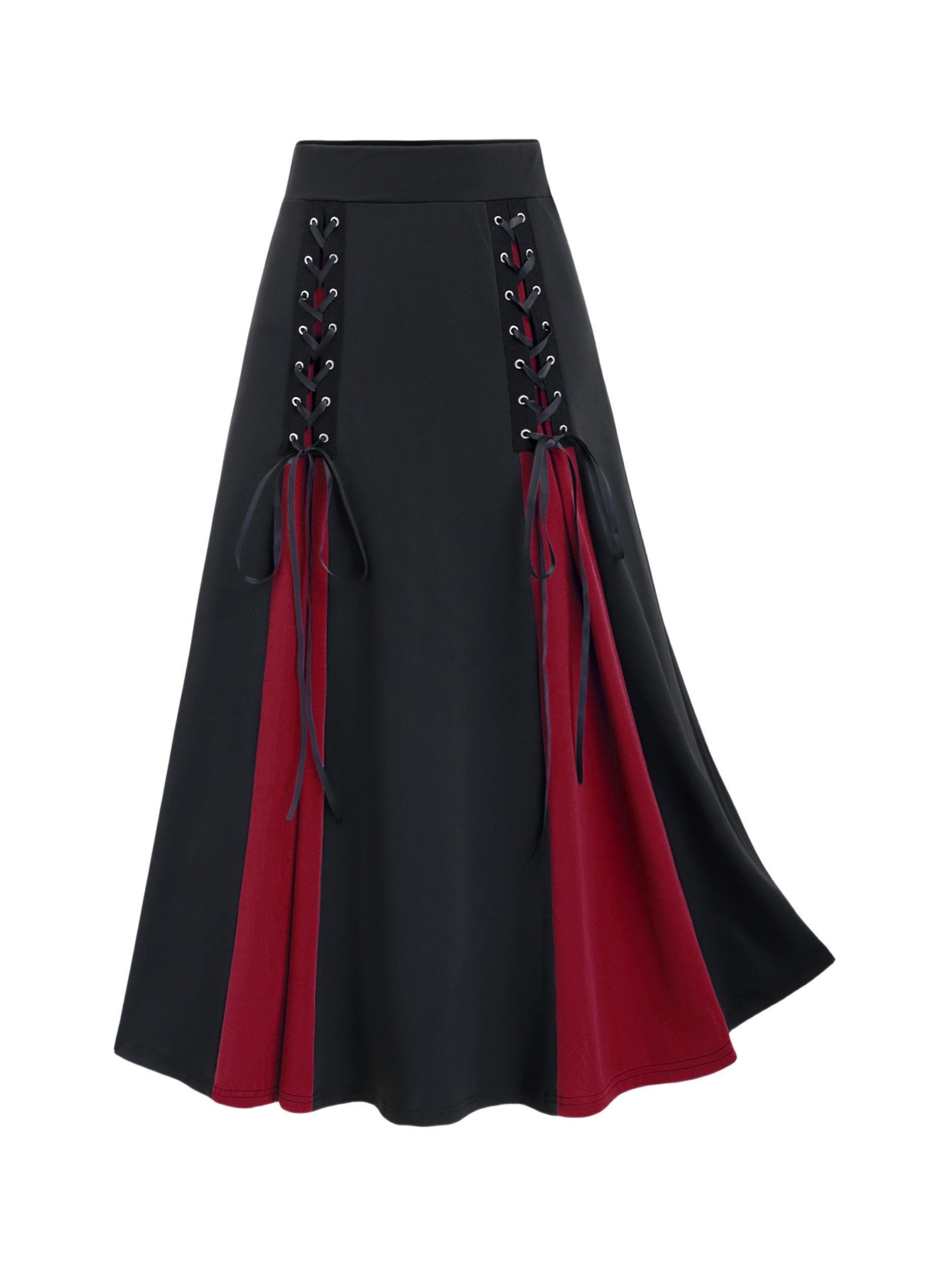  Falda gótica vintage para mujer, falda plisada gótica estilo  steampunk, cintura alta, acampanada, falda pirata, 01-verde : Ropa, Zapatos  y Joyería