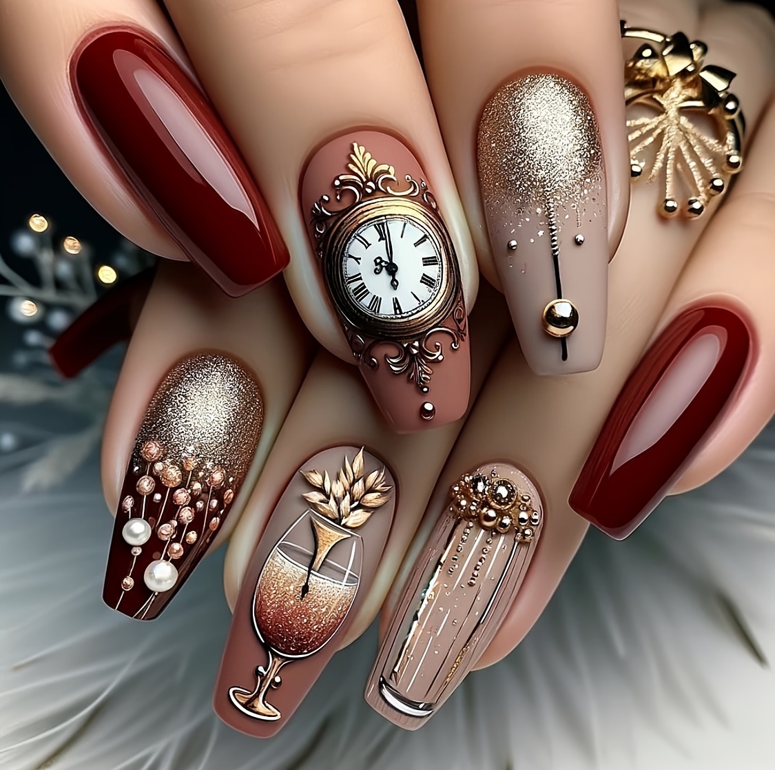 24 set in length and wine bouquet and accents on red and file included details 0