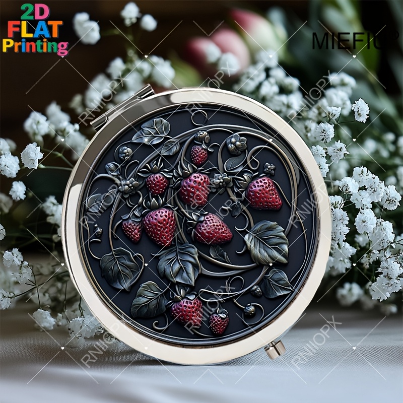 TEMU de Cosmétique avec un représentant des fraises dans sur un fond noir, parfait comme cadeau d'invités pour un mariage ou comme cadeau