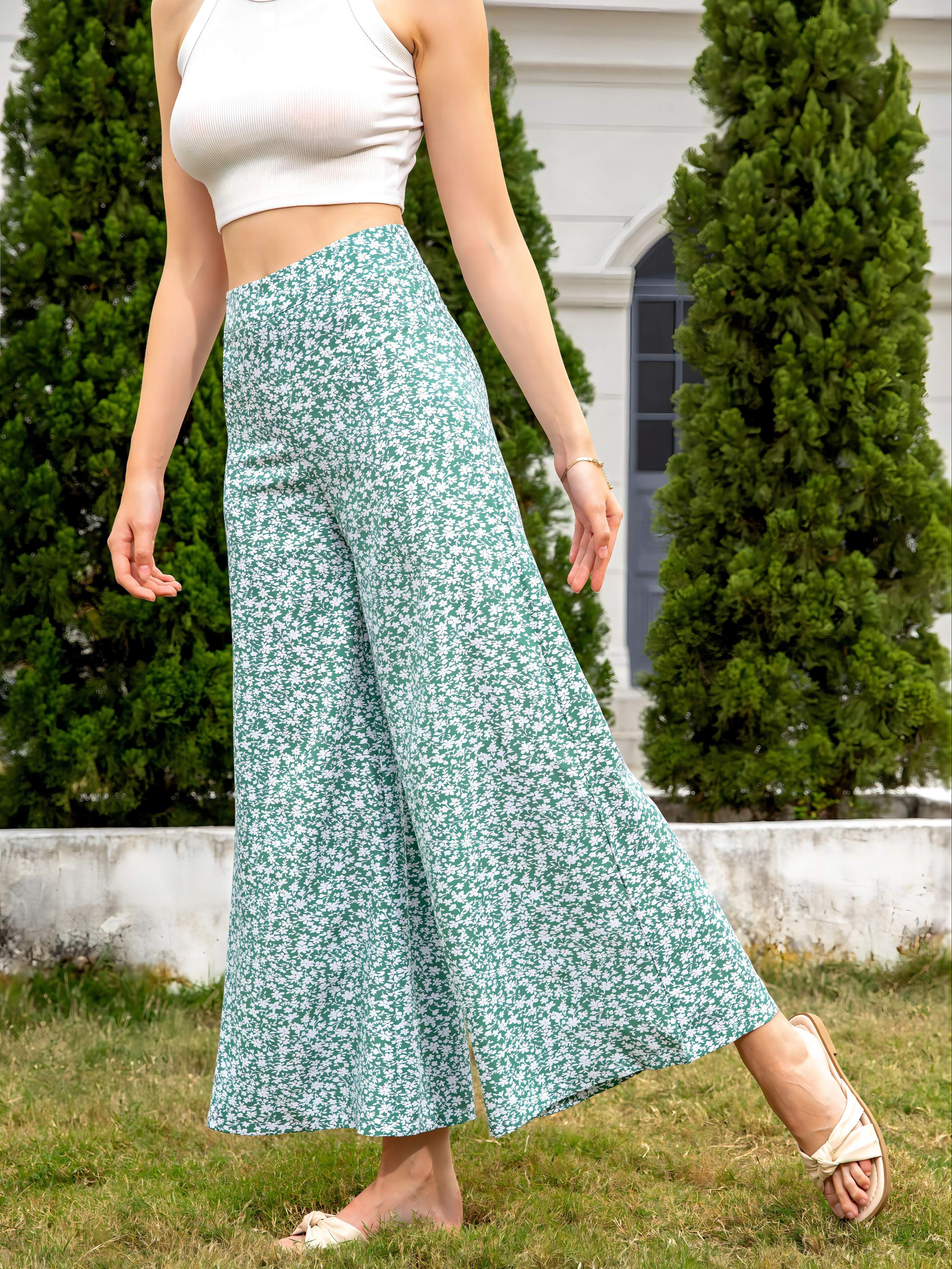 YWDJ Palazzo Pants for Women Petite Formal Relaxed Fit Baggy Wide