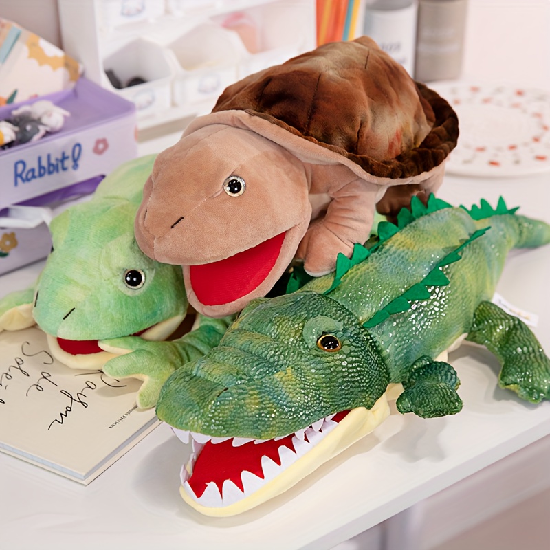 Crocodile Hand Puppet Plush Toy, Interactive Story Puppet