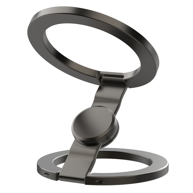 E-shop Handy-Doppelmagnet-Halter für iPhone 360° Drehbar Freizeit Finger Ring Faltbarer Metallständer Fitness Starker Magnetständer