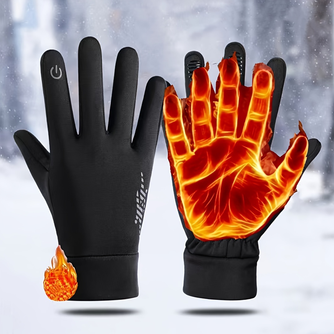 

Unisex Winter Gloves, Lycra Knit, Touchscreen Compatible, Breathable, Warm, For Running, Driving, Cycling, Hiking, Pull-on Closure, Hand Wash Only