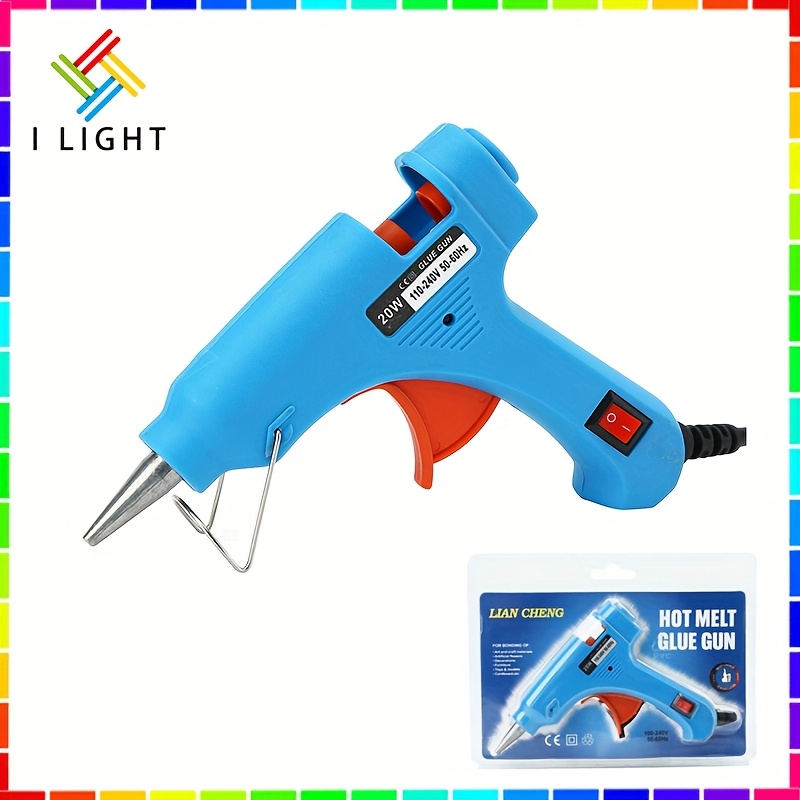 TEMU (fast Delivery)glue (20w 110-240v)/ Hot Melt Glue Stick (7mm*19cm)for Diy Craft Work Repair