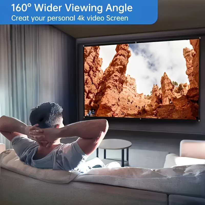 écran de projection 72-120 pouces 16:9 pliable anti-fraîcheur portable pour cinéma maison et extérieur, la projection Détails du produit 6