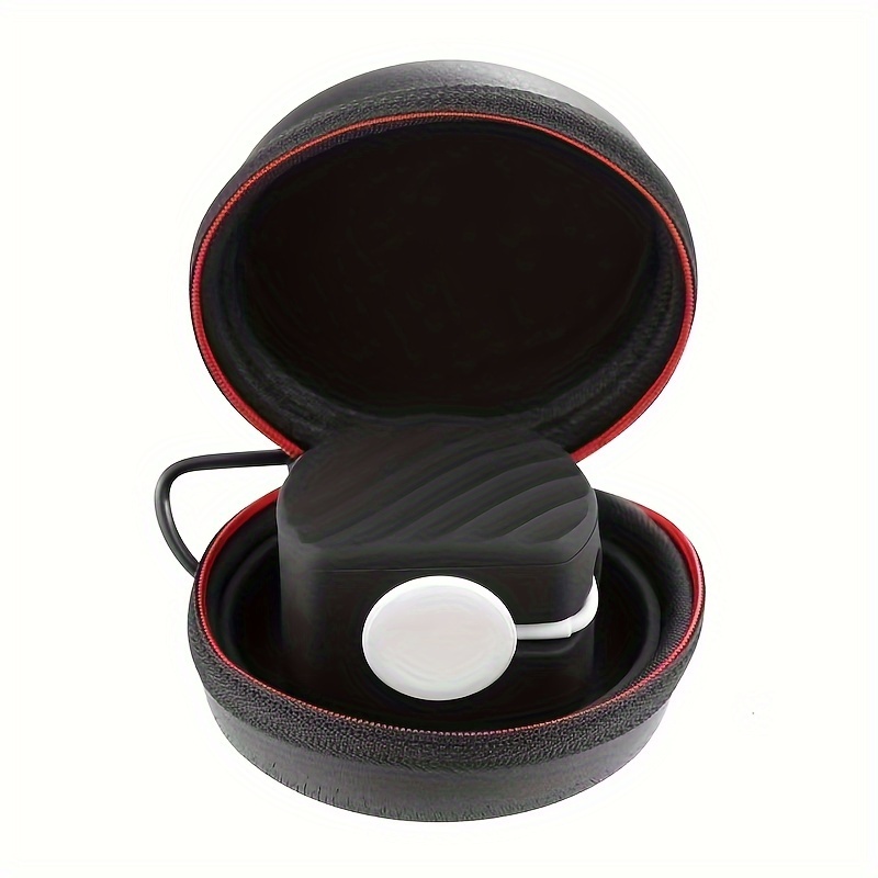 TEMU Watch Travel Case - Portable Charging & Storage Box, Compatible With All Models 38mm-49mm, Abs Material, Black