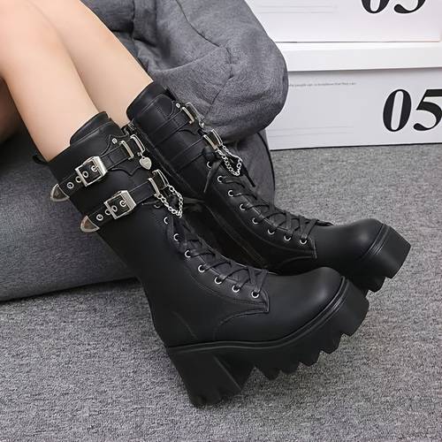 winter ankle boots with side zippers featuring heels and a punk style with studs new for women chunky heel boots women shoes
