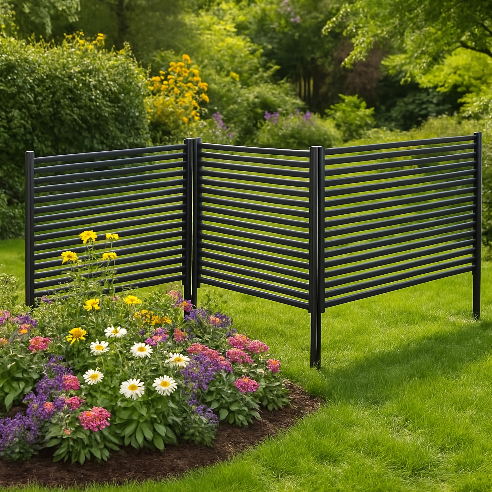 Privacy Screen Outdoor Garden Fence, 47x35 Inch 2-panel Animal, Outdoor Fence, Decorative Landscape Edging For Flower Beds, Vegetable Gardens, Patio, Backyard, Lawn