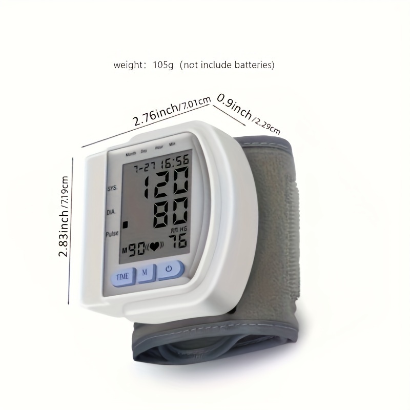   kun automatic digital   with large lcd display adjustable cuff and heart rate monitor battery powered wrist   for adults   use       quality reliable measurement   equipment   professionals Product details 6