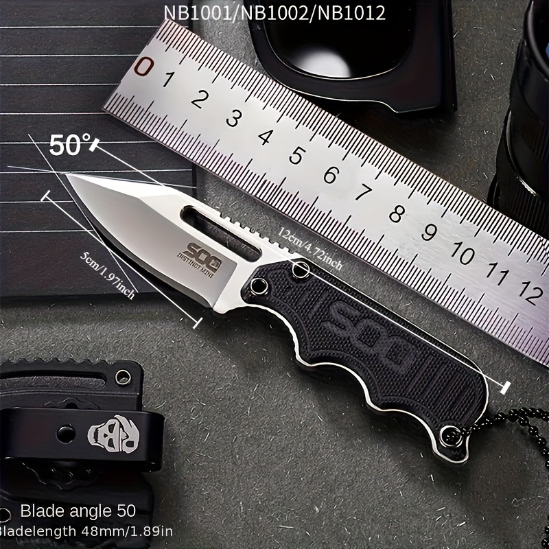 

Mini Outdoor Multi-function Stainless Steel Knife, Lightweight And Easy To Carry, Fixed Knife, Pocket, Fruit Knife