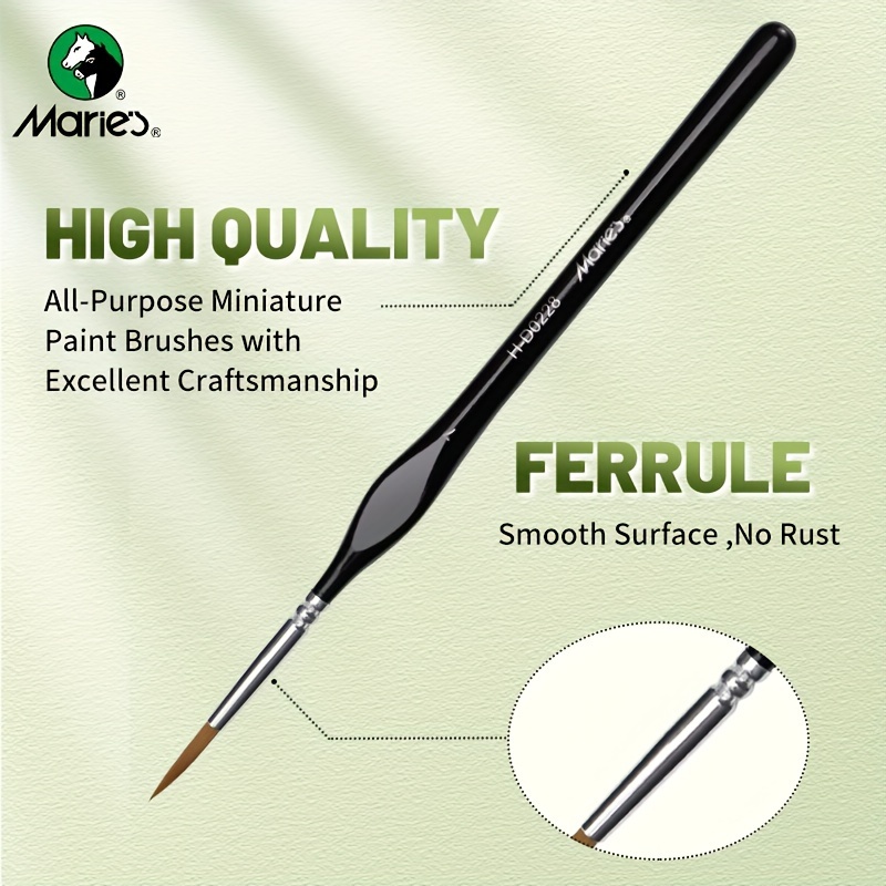 Miniature Synthetic Paint Brushes with Triangular Handles