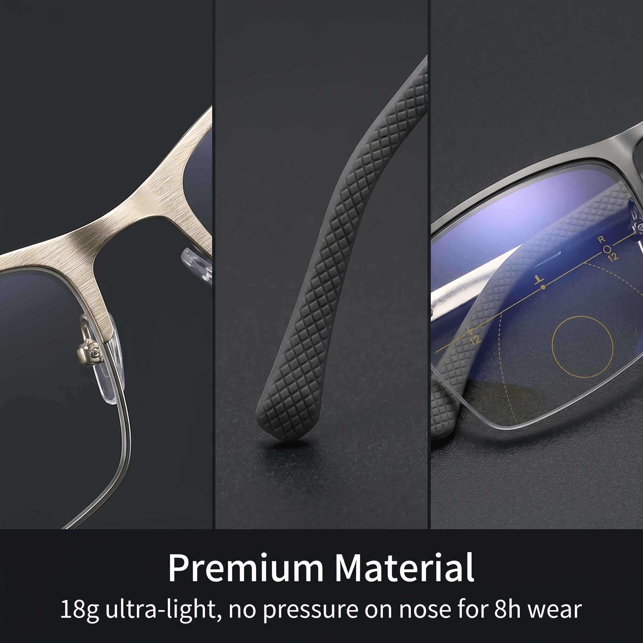 mens photochromic reading glasses auto light sensitive sunglasses and blue light blocking presbyopic glasses suitable for outdoor activities driving and reading Product details 3