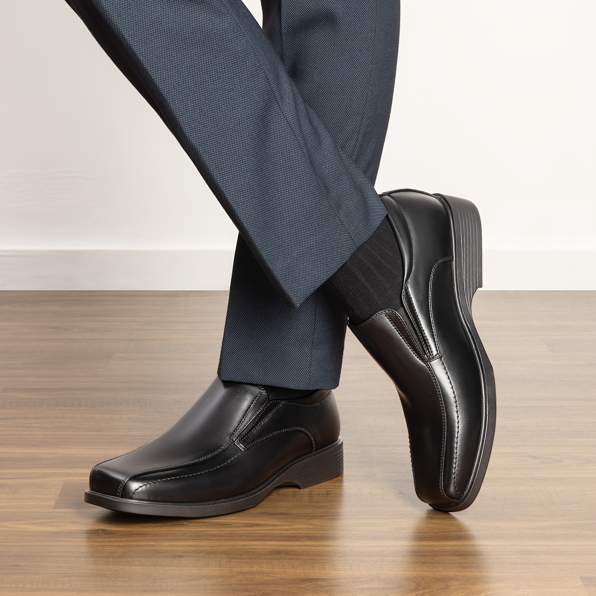 mens wide dress shoes sold on Temu United States