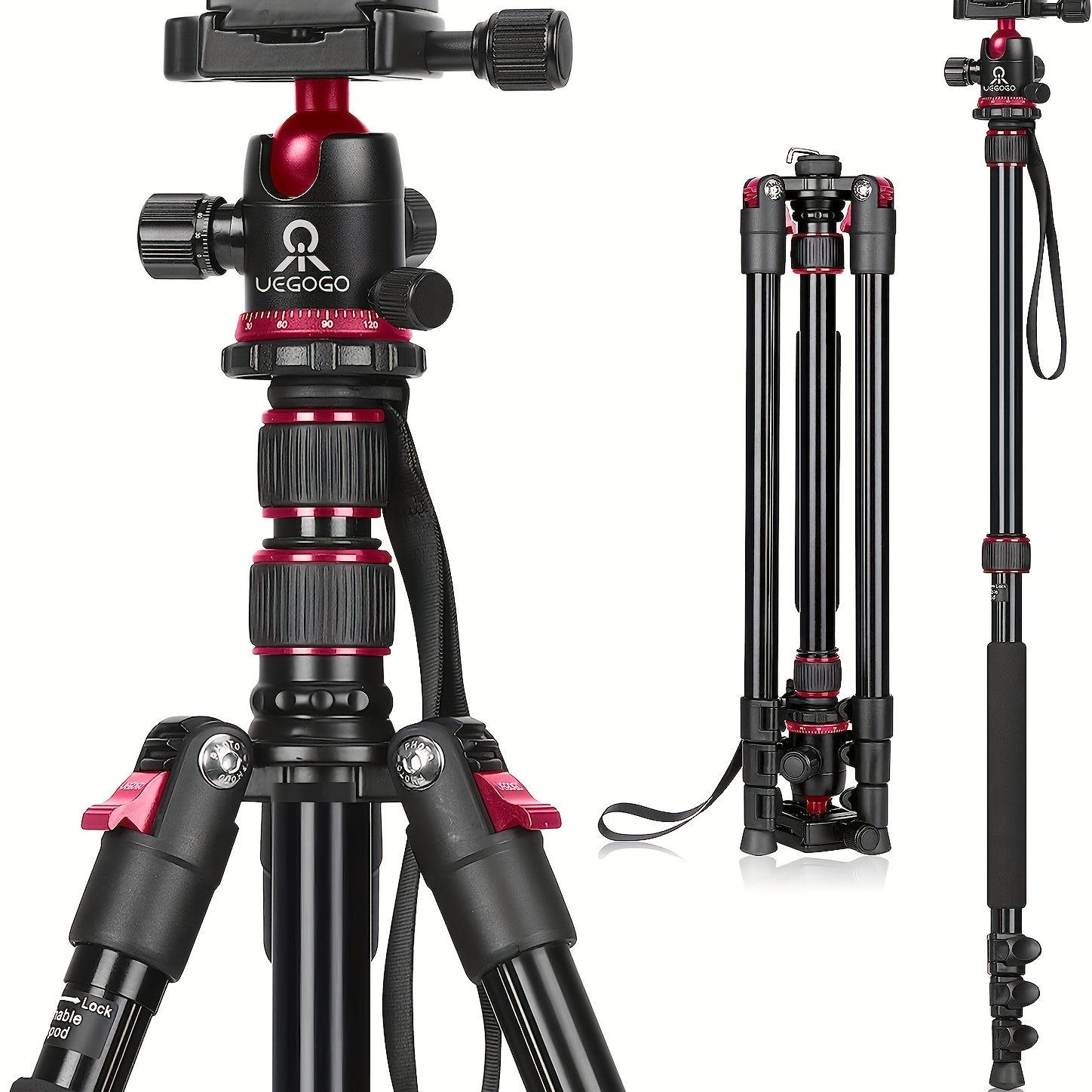 85 camera tripod 360 ball head professional aluminum alloy tripod monopod dslr tripod heavy duty for travel with carry bag mobile phone fixing clip compatible with mobile phones   nikon binoculars 33lb loadxz