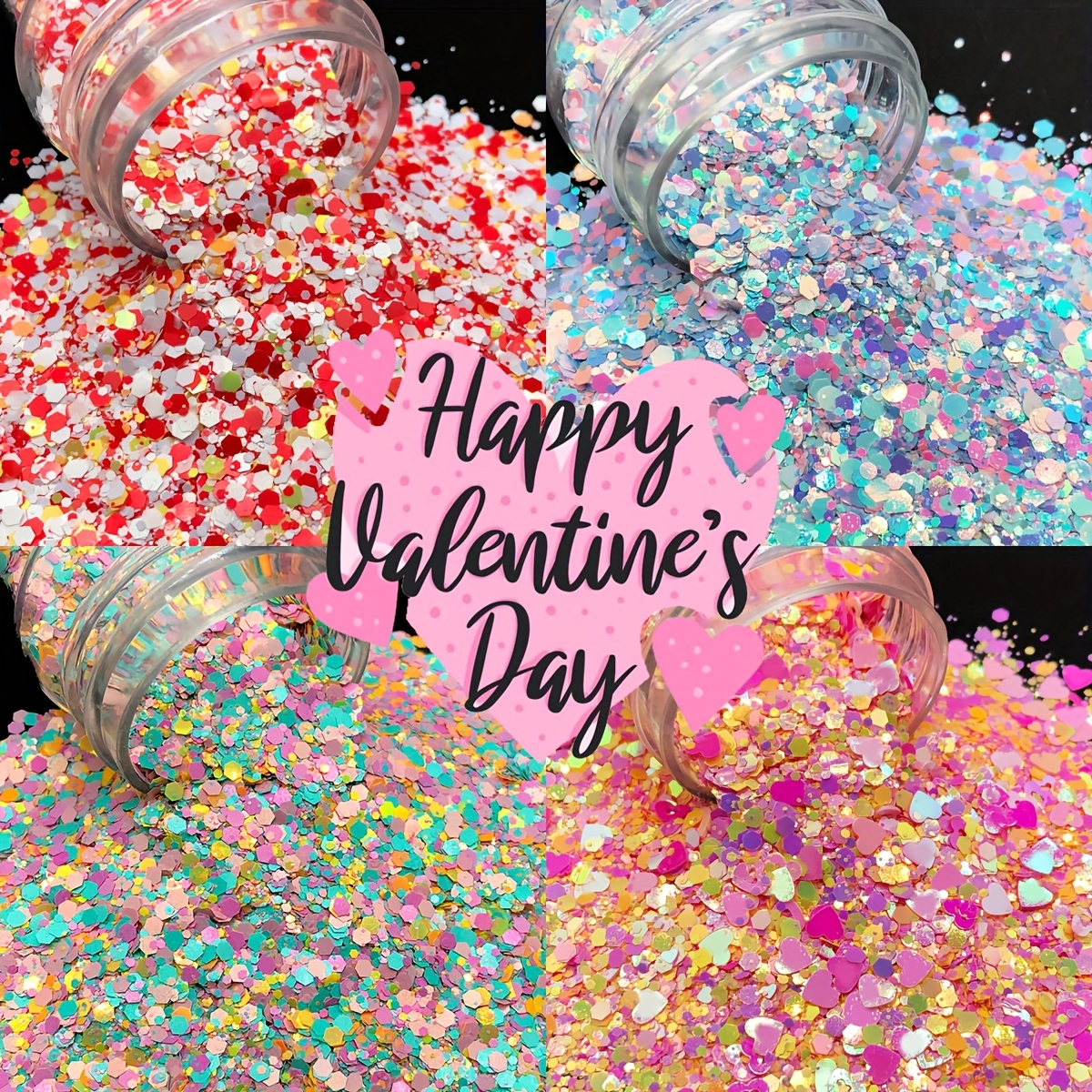 

Valentine's Day Sparkle: 25g Chunky Glitter Sequins For Crafts & Jewelry Making - Tumblers, Resin Art Projects & Decorations