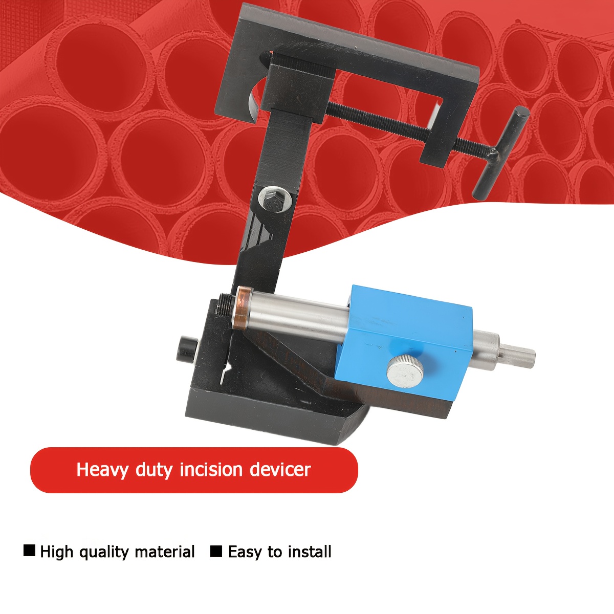 Heavy-duty Tube Cutter Designed For Pipes, Of Handling Sizes From 3/4" To 3" In Outer Diameter, Featuring Adjustable
