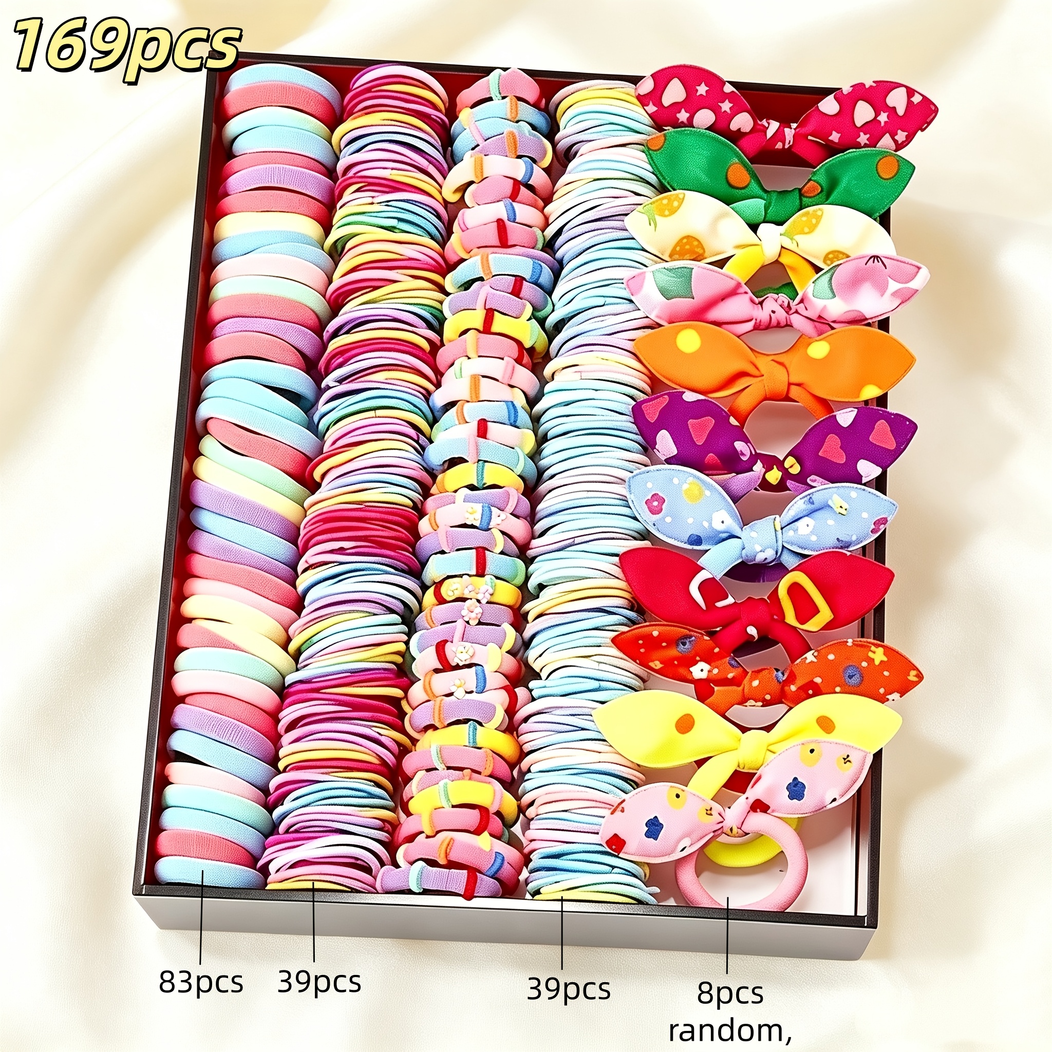 TEMU 169pcs Women's Dopamine Hair Accessories Set, Includes Random-colored Hair Accessories, A Of Cute And Sweet Floral Hair Accessories, Featuring