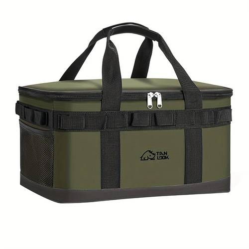 outdoor insulated cooler bag large capacity portable insulated storage for camping hiking durable multi use cooler with carry handles reinforced handles essentials sturdy