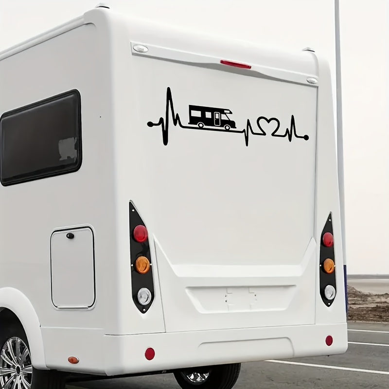 Camping Car, Ecg Stripes, Back, Car Sticker Decoration