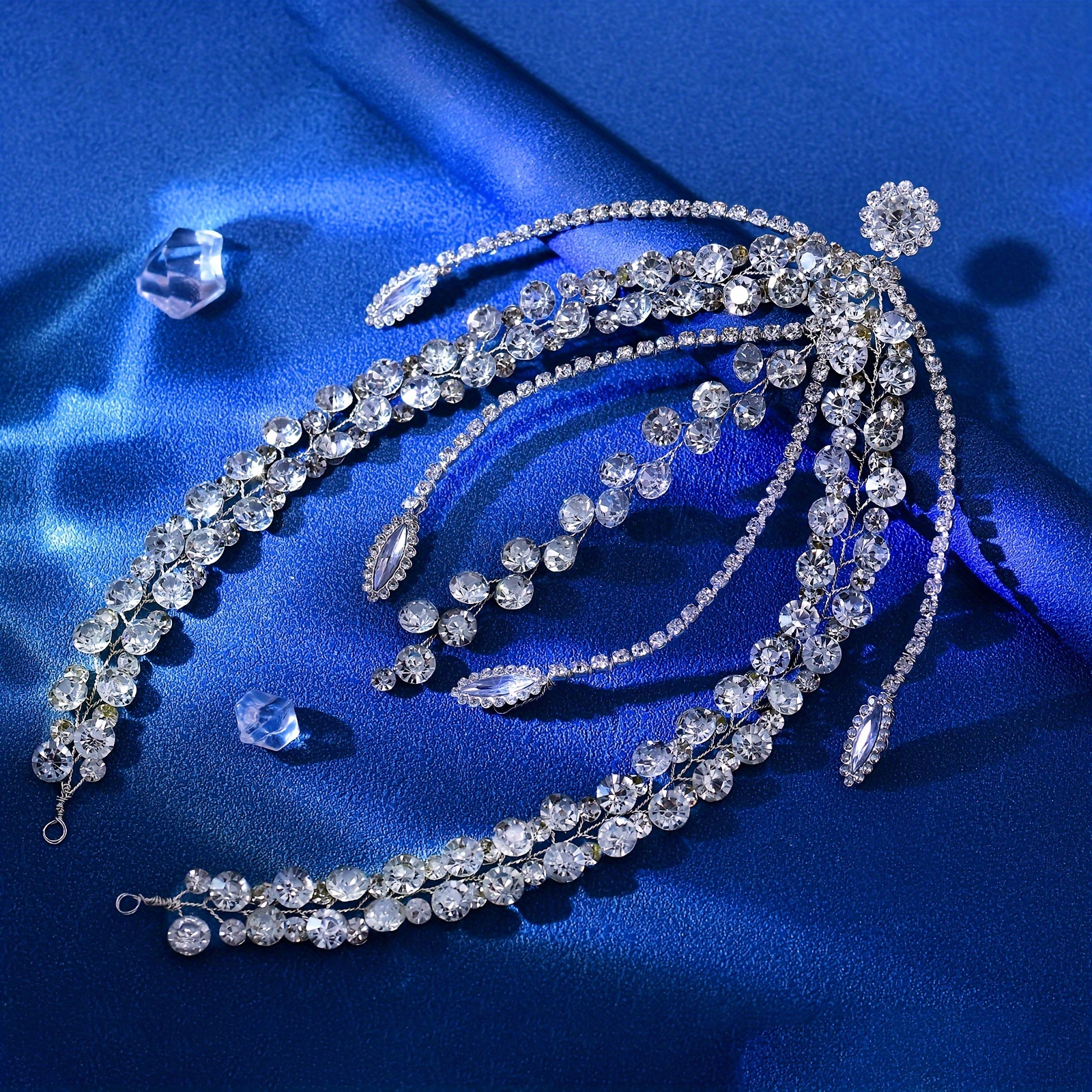 элегантный свадебный аксессуар для волос с водяными бриллиантами роскошное украшение для лба свадебные платья и наряды 669 деталей 1