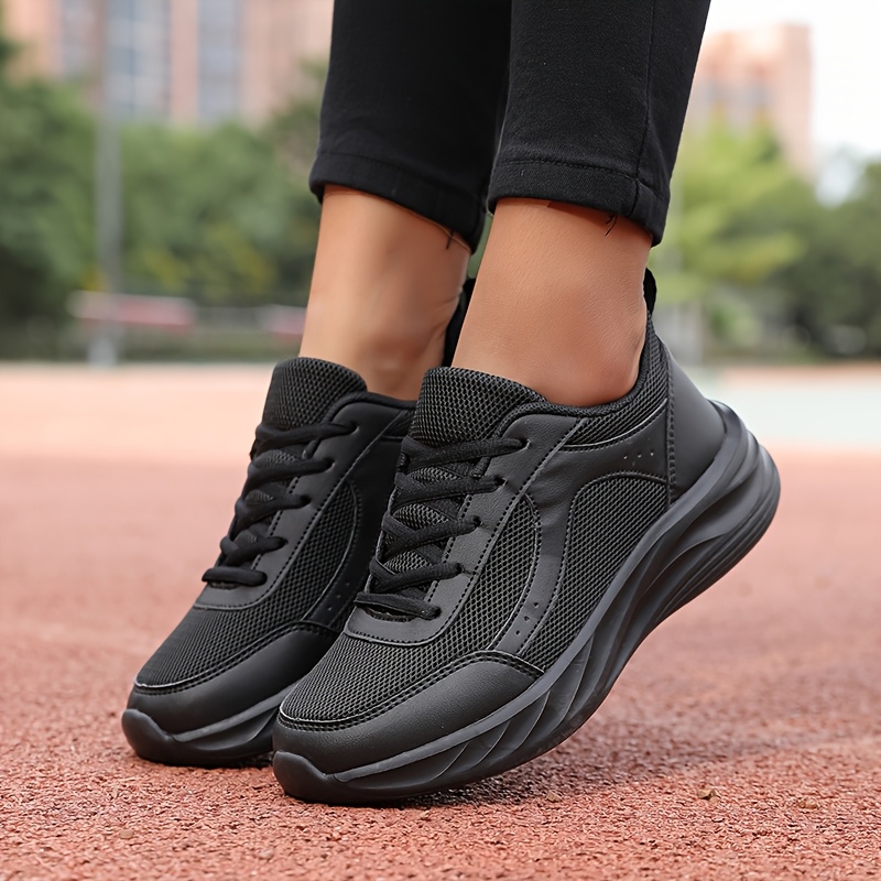 womens athletic shoes made breathable black mesh lightweight