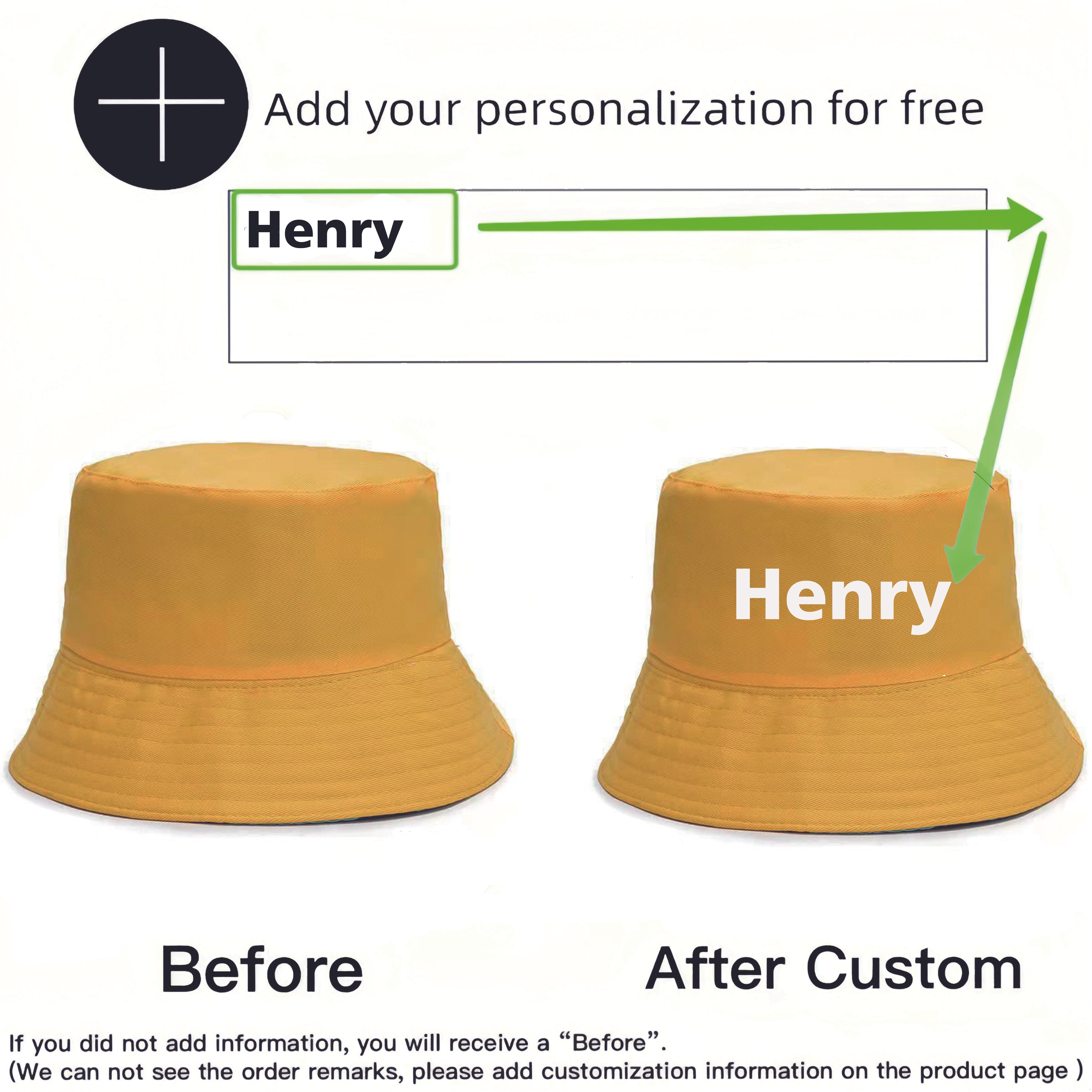 Reversible Custom Hats Personalized Bucket Hat Trendy Customizable Text Sun Hats for Men & Women Lightweight Fisherman Temu