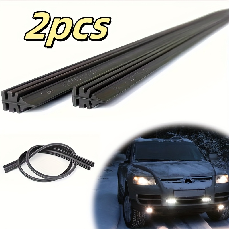 Image of 2 Frameless Wiper Rubber Strips - Natural Rubber, 70cm (27.6 Inches), Suitable For All Cars, Flexible And Durable, Rimless Design For , High-quality Wipers, For