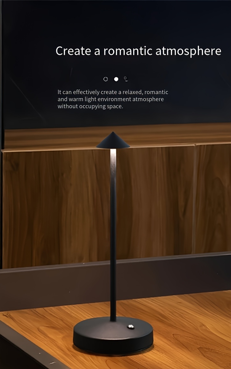 Portable Cordless LED Table Lamp with Touch Control & Stepless Dimming - USB- Bedside Lamp Suitable for &, Portable Night with, Compatible for, Travel, Desk Use (No Wiring Chaos)
