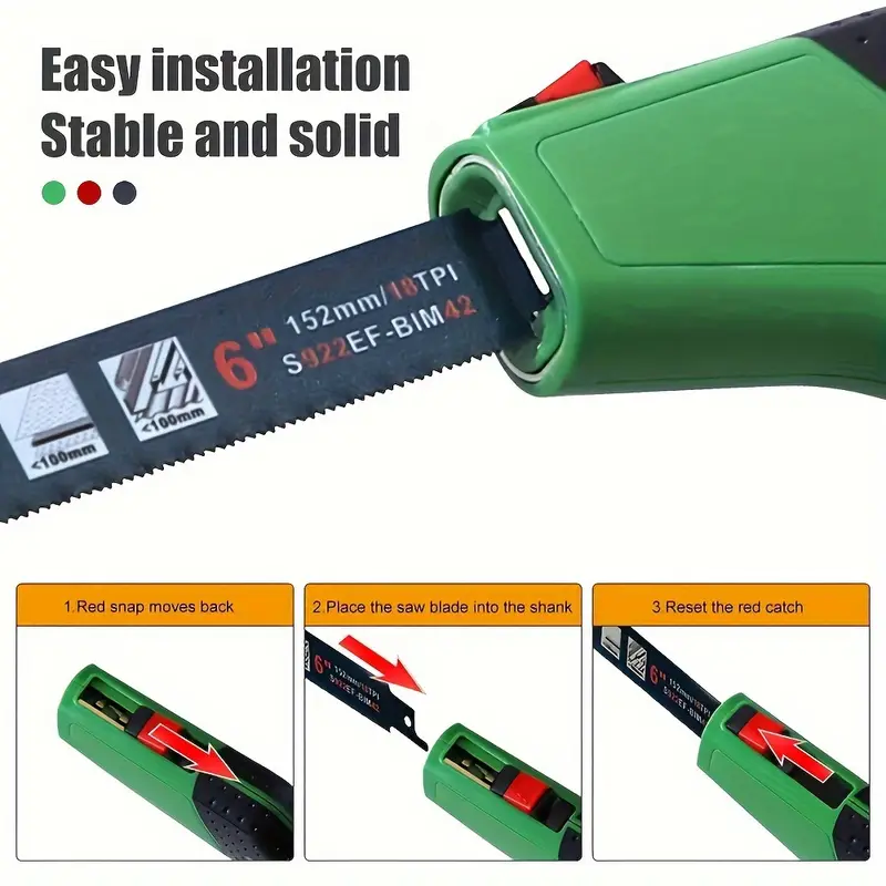 3 piece hand saw set with keyless blade change horse knife saws for wood metal plastic manual operation no electricity needed details 3