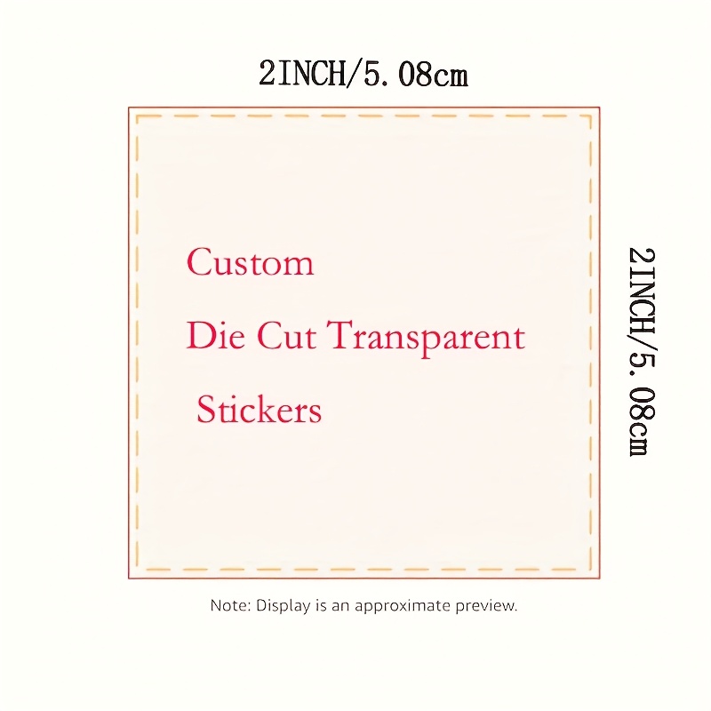 Image of Customizable Waterproof Clear Stickers - Any Size Die-cut Transparent Labels For Packaging, Office & Branding - Personalized Company Stickers With Logo, Text & Graphics
