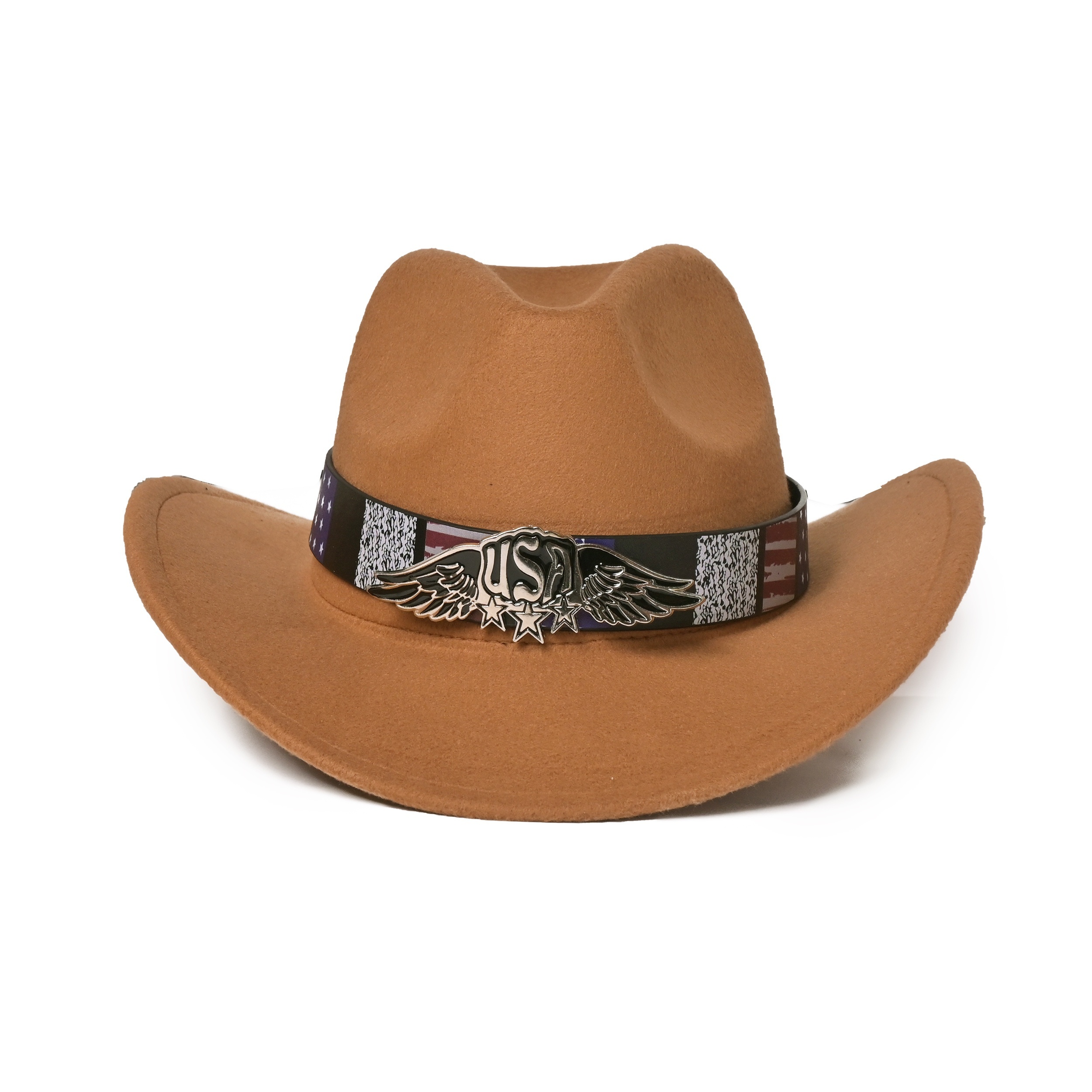 Klassischer Cowboyhut Aus Filz – Mit Strassband, Verstellbar, Für Damen & Herren